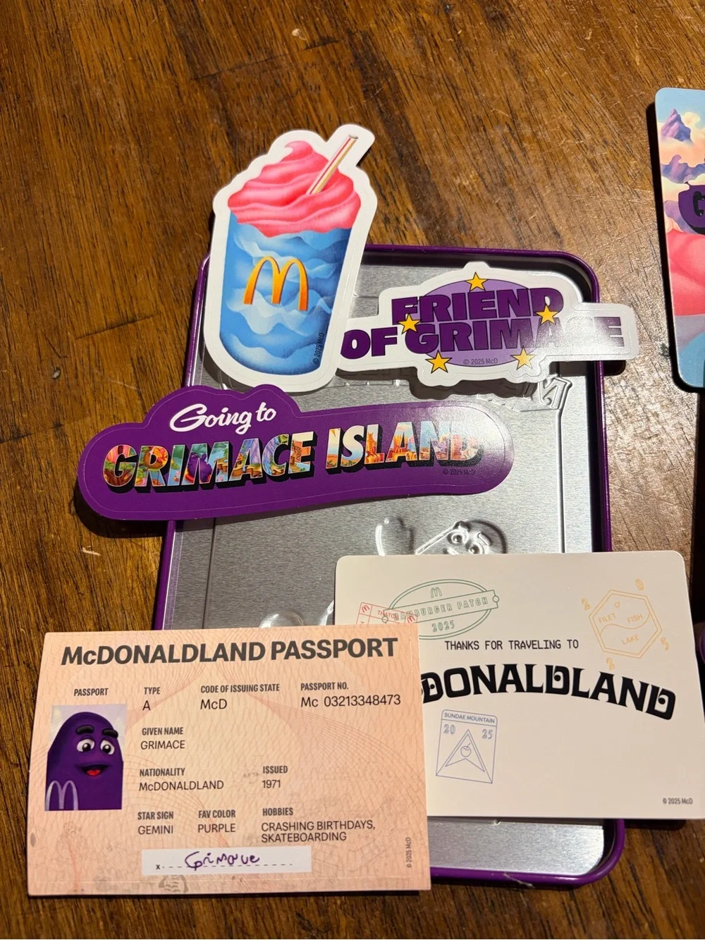 McDonald's Grimace Purple Collectible Tin